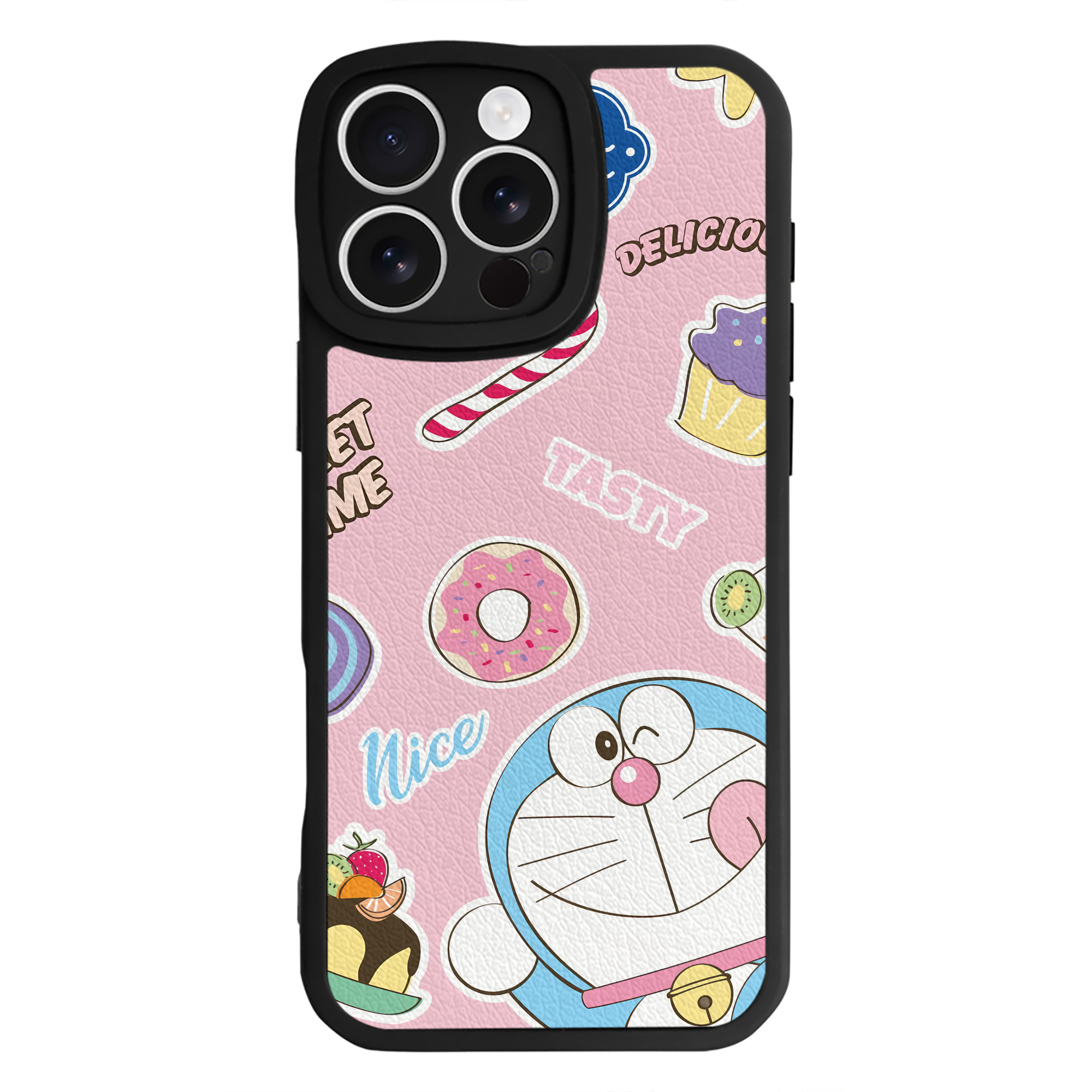 （画像用） ドラえもん Doraemon 【iPhone 16シリーズ対応】シリコンスマホケース（レザー調） 材質：シリコン